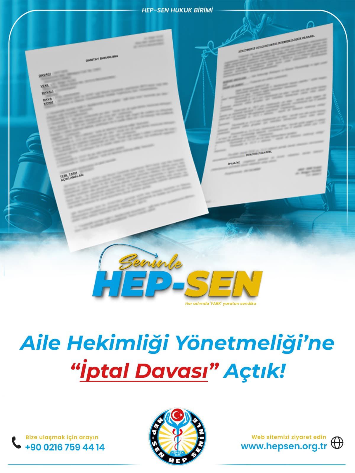 Aile Hekimliği Yönetmeliğine İptal Davası Açtık